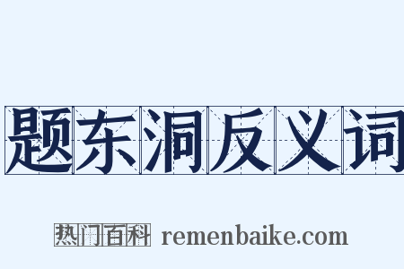 题东洞反义词是什么意思的图片